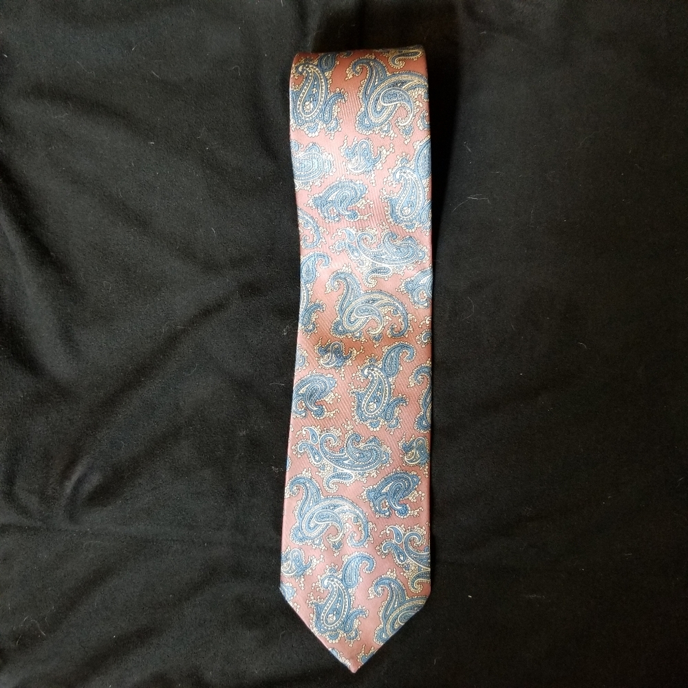 Men's Etienne Aigner Paisley Tie Pink and Blue - Picture 3 of 4